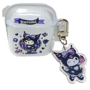 New Kuromi AirPod Case 1st/2nd Gen Cute Clear Holder Case with Keychain Detail